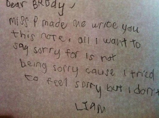 9 Apology Notes from Kids who aren't that Sorry!
