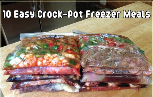 TheMommyGuide - 10 Easy Crock-Pot Freezer Meals