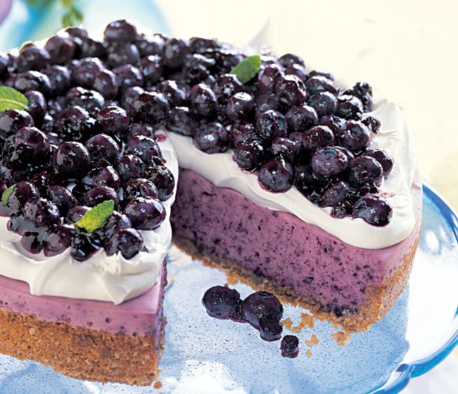 No-Bake Blueberry Cheesecake with Graham Cracker Crust